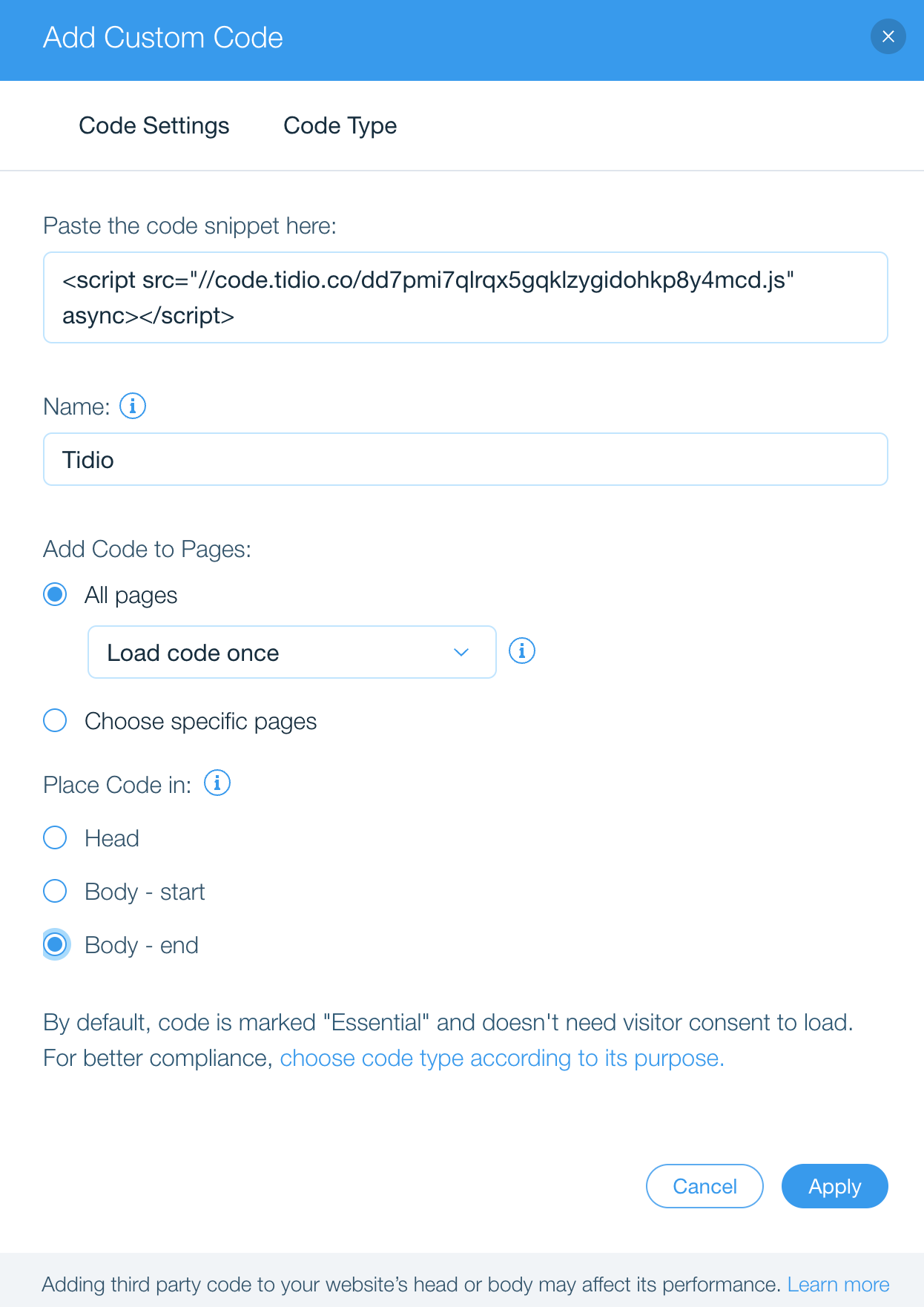 Install Tidio on Wix – Tidio