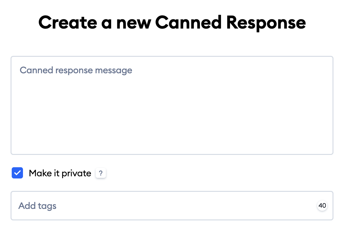 Canned Responses Tidio